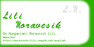 lili moravcsik business card